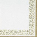 20 Servietten, Goldene Randornamente im Rokoko Stil 33x33 cm