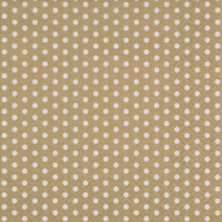 20 Servietten, Petticoat Muster kleiner weißer Kullern auf Gold 33x33 cm