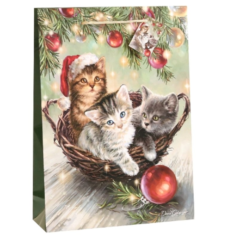 Geschenktüten Weihnachten Katzen Baby´s, 10 Papiertüten, Papier Tragetaschen