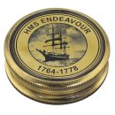 Dosenkompass Endeavour, Magnetkompass, Kompass mit Segelschiff Gravur 6 cm