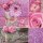 20 Servietten Sommer, Rosa Blütencollage mit Rosen und Blüten 33x33 cm