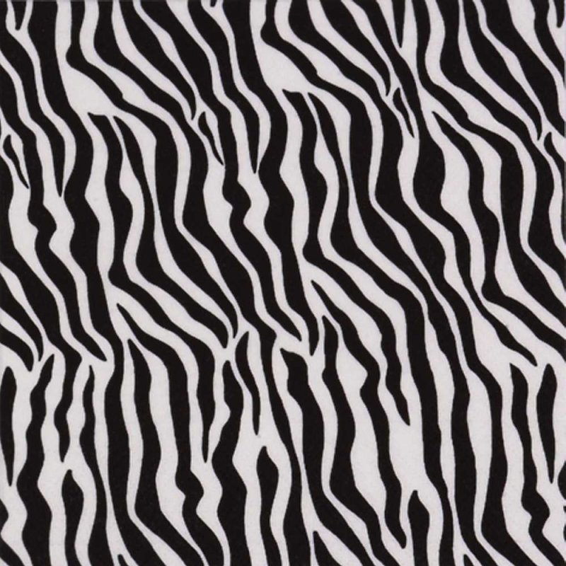 20 Servietten Afrika, Zebramuster schwarz-weiß, Fellmuster eines Zebra 33x33 cm