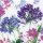 20 Servietten Sommer, Blumenaquarell Blauer Agapanthus und Bunte Blumen 33x33 cm