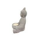 Kerzenhalter, Teelichthalter Buddha, Gartenlicht, Kleine Teelicht Gartenfigur