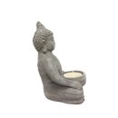 Kerzenhalter, Teelichthalter Buddha, Gartenlicht, Kleine Teelicht Gartenfigur