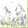 20 Servietten, Ostern, Hasen Pärchen auf der Frühlingswiese 33x33 cm