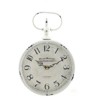 Wanduhr, Uhr, Landhaus Küchenuhr William Marchant Weiß 24 cm