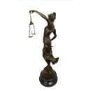 Bronzefigur, XL Bronze Skulptur Allegorie der Gerechtigkeit Justizia 62 cm