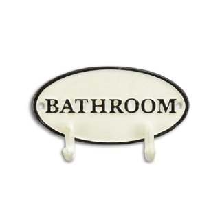 Hakenleiste "Bathroom", Bad Wandhaken, Wandhakenleiste, Haken, Gusseisen