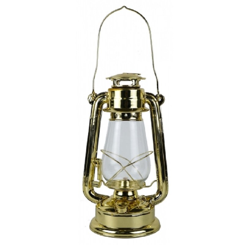 Sturmlaterne, Petroleumlampe, Öl Laterne gold, Windlicht 31 cm