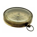 Kompass, Tischkompass, Altmessing Kartentisch Kompass mit geschliffenem Glas