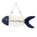 Grätenfisch "Welcome" maritime Wand Deko,...