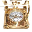 Sundial Kompass, Sonnenuhr-Magnetkompass, Tischkompass in edler Holzbox
