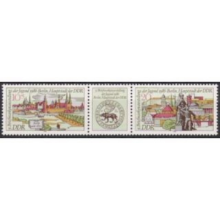 DDR Nr.3030/31 ZD ** Briefmarkenausstellung 1986, postfrisch