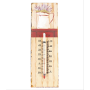 Thermometer mit Lavendel Motiv, Blech Thermometer, Retro Wandthermometer