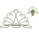 Topfhalter aus gealtertem Metall, 3er Blumentopf Wandhalter, Wandtopfhalter