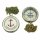 Kompass, Taschenuhren Magnetkompass in edler Box mit Anker Gravur und Kette