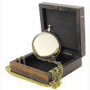 Kompass, Taschenuhren Magnetkompass mit Uhrenkette in edler Box