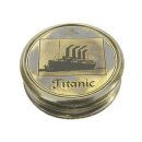 Dosenkompass Titanic, Magnetkompass, Kompass mit Gravur 6 cm