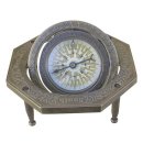 Oktagon Kompass, Kardanischer Oktagonalkompass, Marine Kompass aus Altmessing