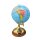 Globus, Erdglobus auf Messingstand mit Holzsockel, Tischglobus 22 cm