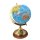 Globus, Erdglobus auf Messingstand mit Holzsockel, Tischglobus 34 cm