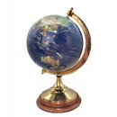 Globus, physischer Erdlobus, Großer Erdball auf edlem Messing und Holz 47 cm