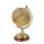 Globus, Erdglobus auf Messingstand mit Holzsockel, historischer Tischglobus