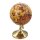 Globus, Historische Weltkugel des Barock, Tischglobus, polierter Messingstand