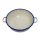 Emaille Bauernschüssel, Schüssel mit Henkel, Suppenschüssel Creme Blümchen 20 cm