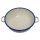 Emaille Bauernschüssel mit Deckel, Schüssel, Suppenschüssel Creme Blümchen 20 cm