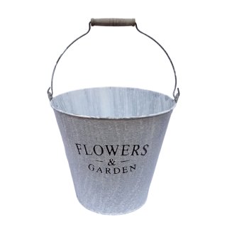 Eimer, Dekoeimer, Garteneimer, Metalleimer Flowers & Garden, Blumentopf