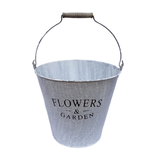 Eimer, Dekoeimer, Garteneimer, Metalleimer Flowers & Garden, Blumentopf
