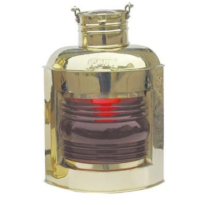 Backbord Lampe, Positions-Leuchte Petroleum, Linke Schiffslaterne Rot 30 cm