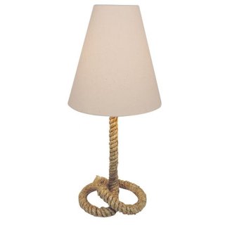 Taulampe, Seillampe, Maritime Tischlampe, Tisch Leuchte, Heller Schirm 50 cm