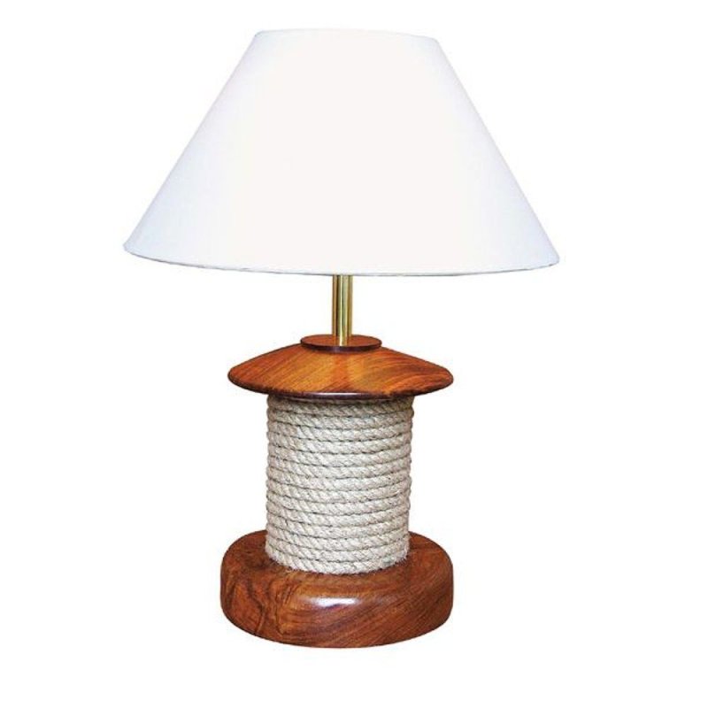 Lampe Maritime Tisch Lampe mit Steuerstand und Steuerrad 39 cm Tischleuchte 