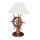 Maritime Tisch Lampe, Steuerstand Lampe mit Steuerstand und Steuerrad 55 cm