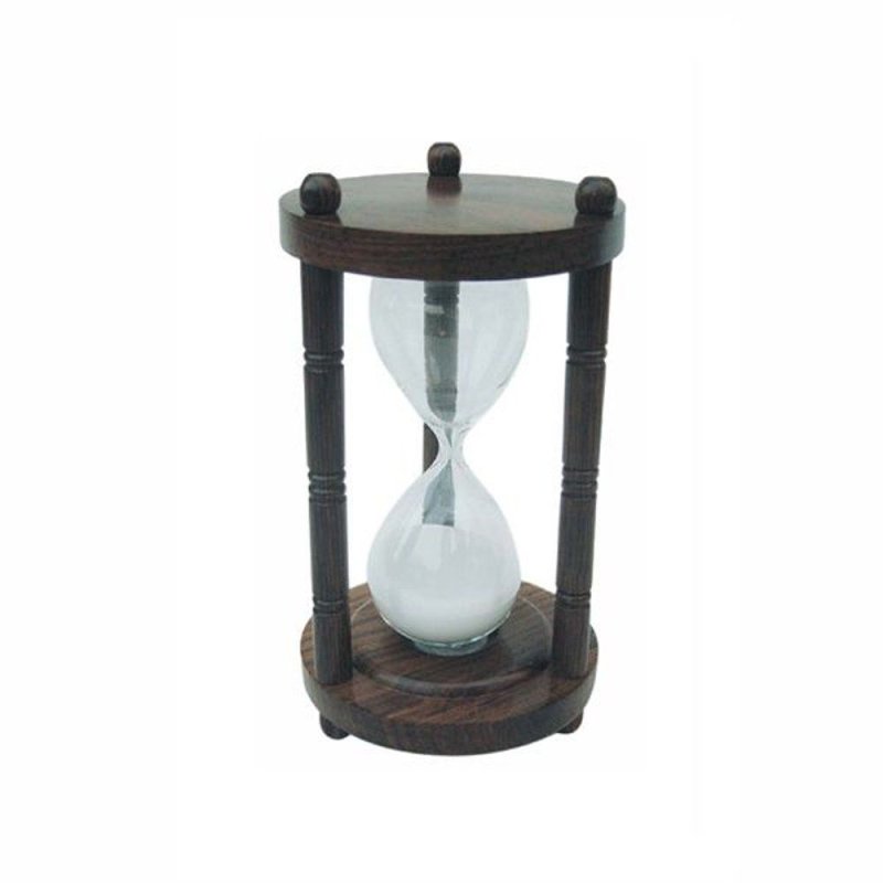 Sanduhr, Glasenuhr, maritime Läuferuhr, Stundenuhr aus Holz, 5 Minuten