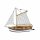 Fischerboot mit Gaffelsegel, Ostsee Segel Fischer, Ruderboot, Modellboot Holz