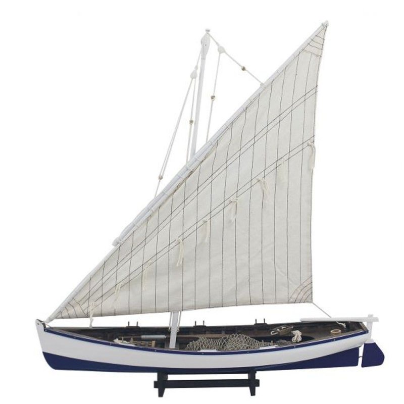 Fischerboot mit Lateinersegel, Schratsegler, Lateiner Boot, Modell Schiff