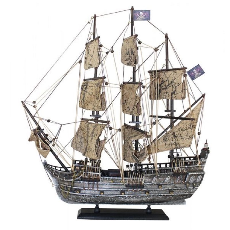 Piratenschiff, Schiffsmodell, Historischer Freibeuter Vollsegler antikisiert