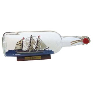 Buddelschiff, Flaschenschiff "Gorch Fock"  in der Rum Flasche 29 cm