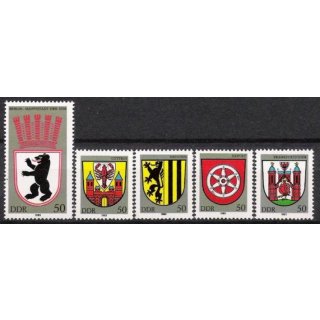 DDR Nr.2817/21 ** Stadtwappen (I) 1983, postfrisch