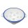 Seiher, Abtropfsieb, Emaille Durchschlag im Retro Stil, Weiß- Blau, 22 cm