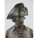 Bronzefigur, Bronze Büste Friedrich der II der Große, König in Preussen