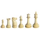 G630: Klassische Staunton Schachfiguren, Rot und Beige, nach Howard Staunton