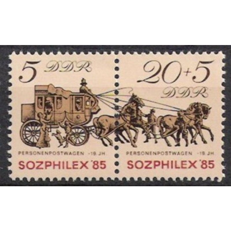 DDR Nr.2965/66 ZD ** Briefmarkenausstellung 1985, postfrisch