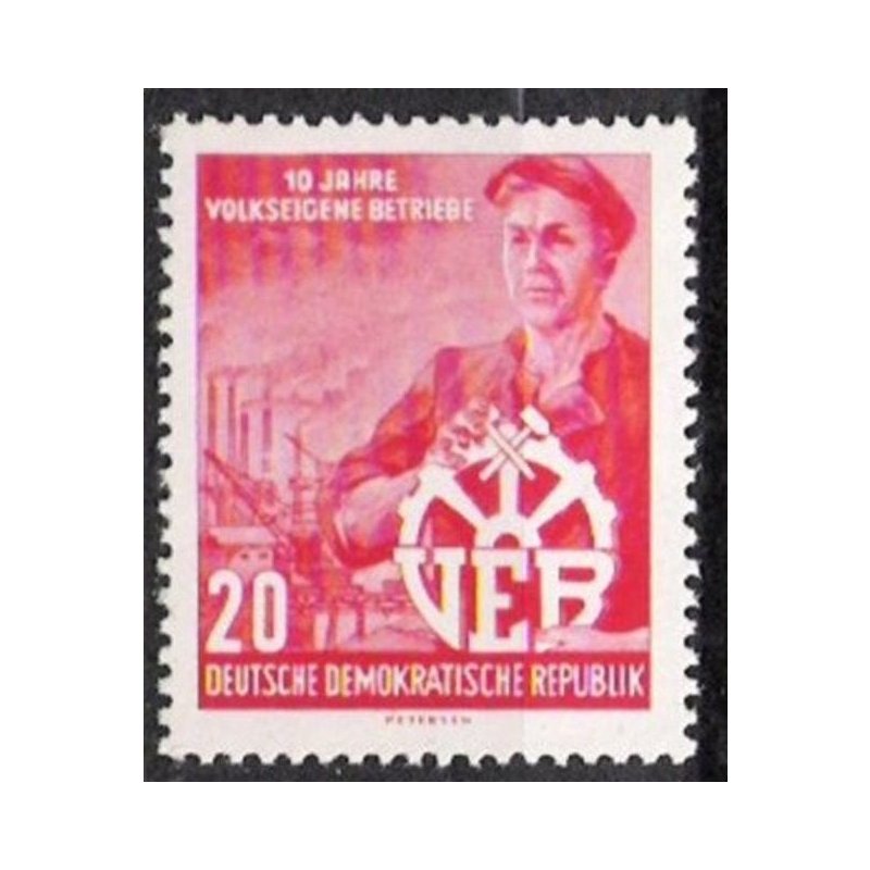 DDR Nr.527 ** 10 Jahre VEB 1956, postfrisch