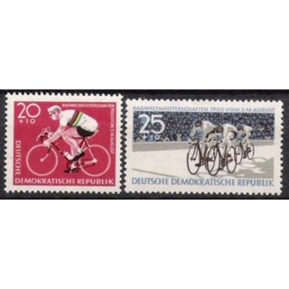 DDR Nr.779/80 ** WM im Radfahren 1960, postfrisch