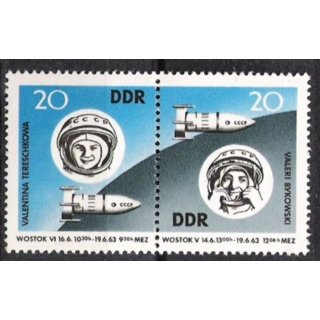 DDR Nr.970/71 ZD ** Gruppenflug 1963, postfrisch